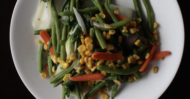 Plate of healthy food