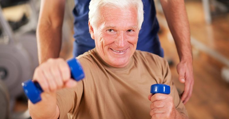 Senior Man Gym Weights