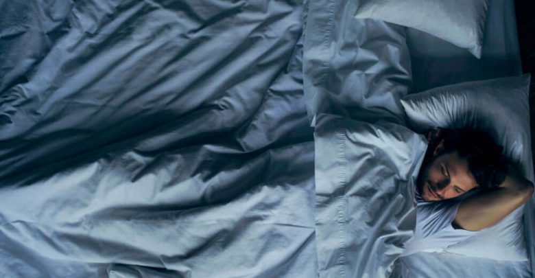 man trying to sleep