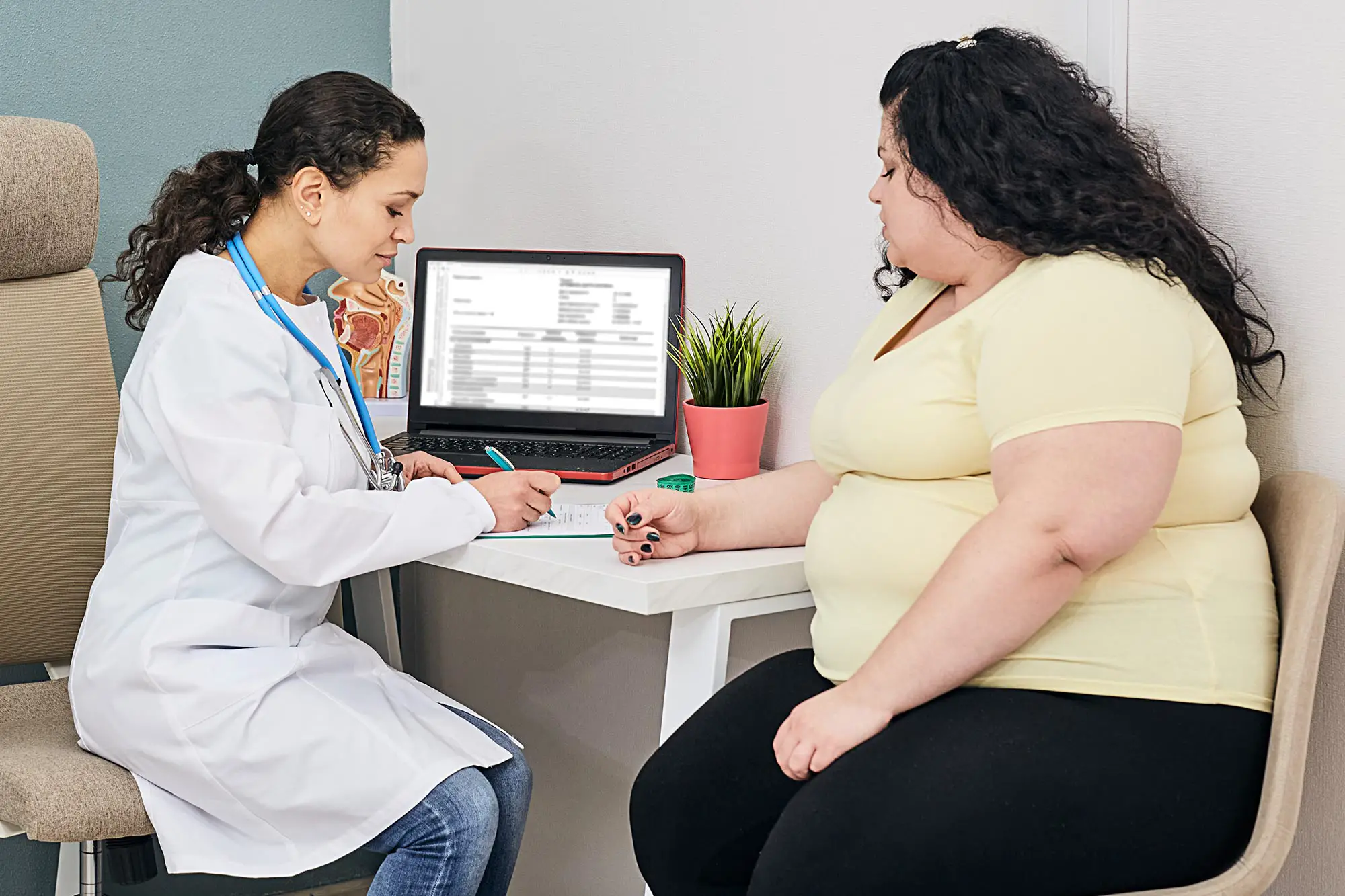 Doctor Nutritionist Obese Patient